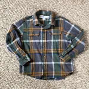 Plaid Flannel Long Sleeve  Button Down Shirt Size XS 5 Built-In Flex